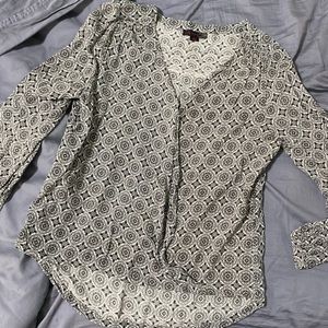 Patterned dress blouse